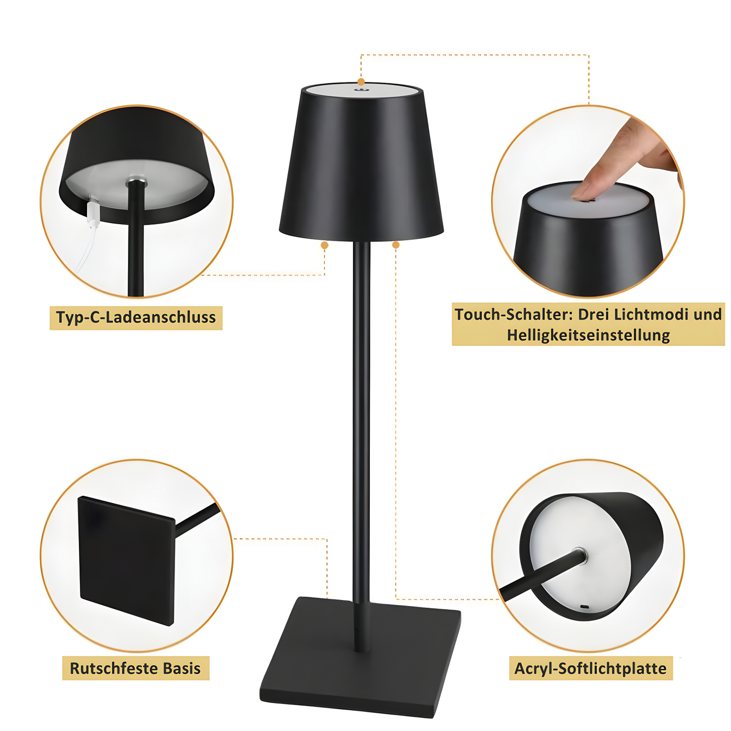LumiGlow™ – Kabellose Tischlampe