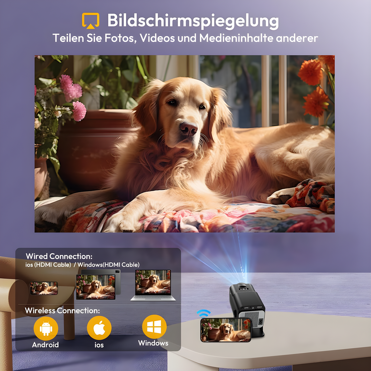 LumiVision™ - 4K Ultra HD Smart Mini Beamer