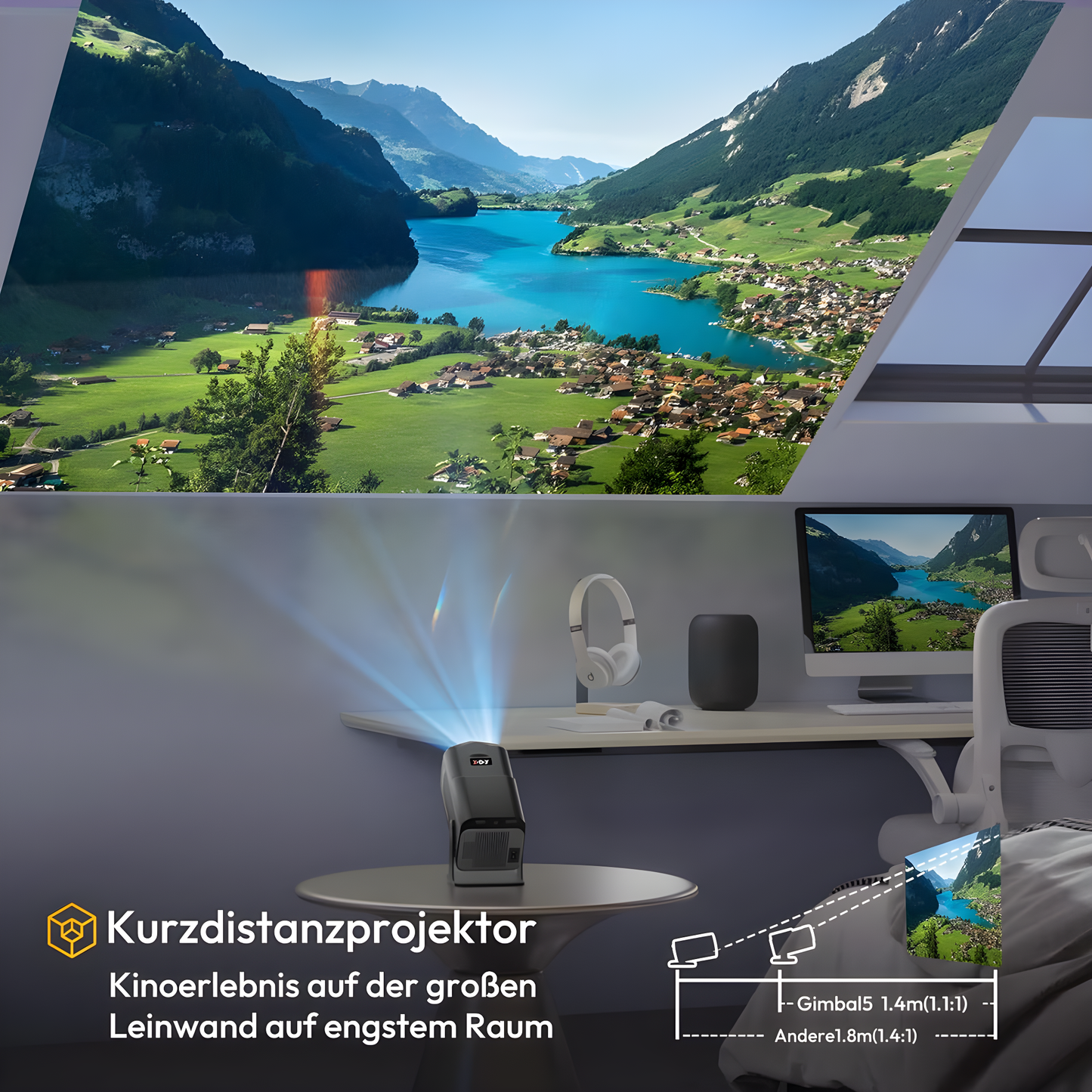 LumiVision™ - 4K Ultra HD Smart Mini Beamer