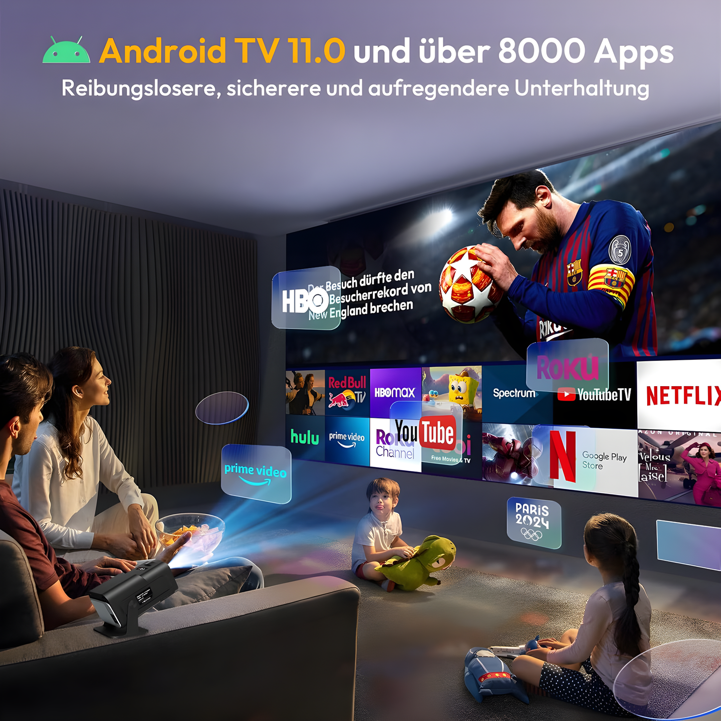 LumiVision™ - 4K Ultra HD Smart Mini Beamer