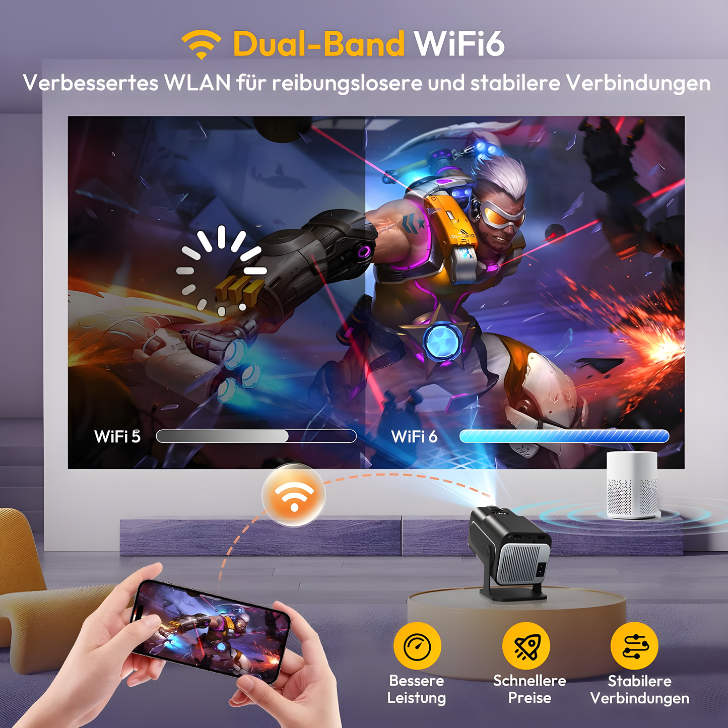 LumiVision™ - 4K Ultra HD Smart Mini Beamer