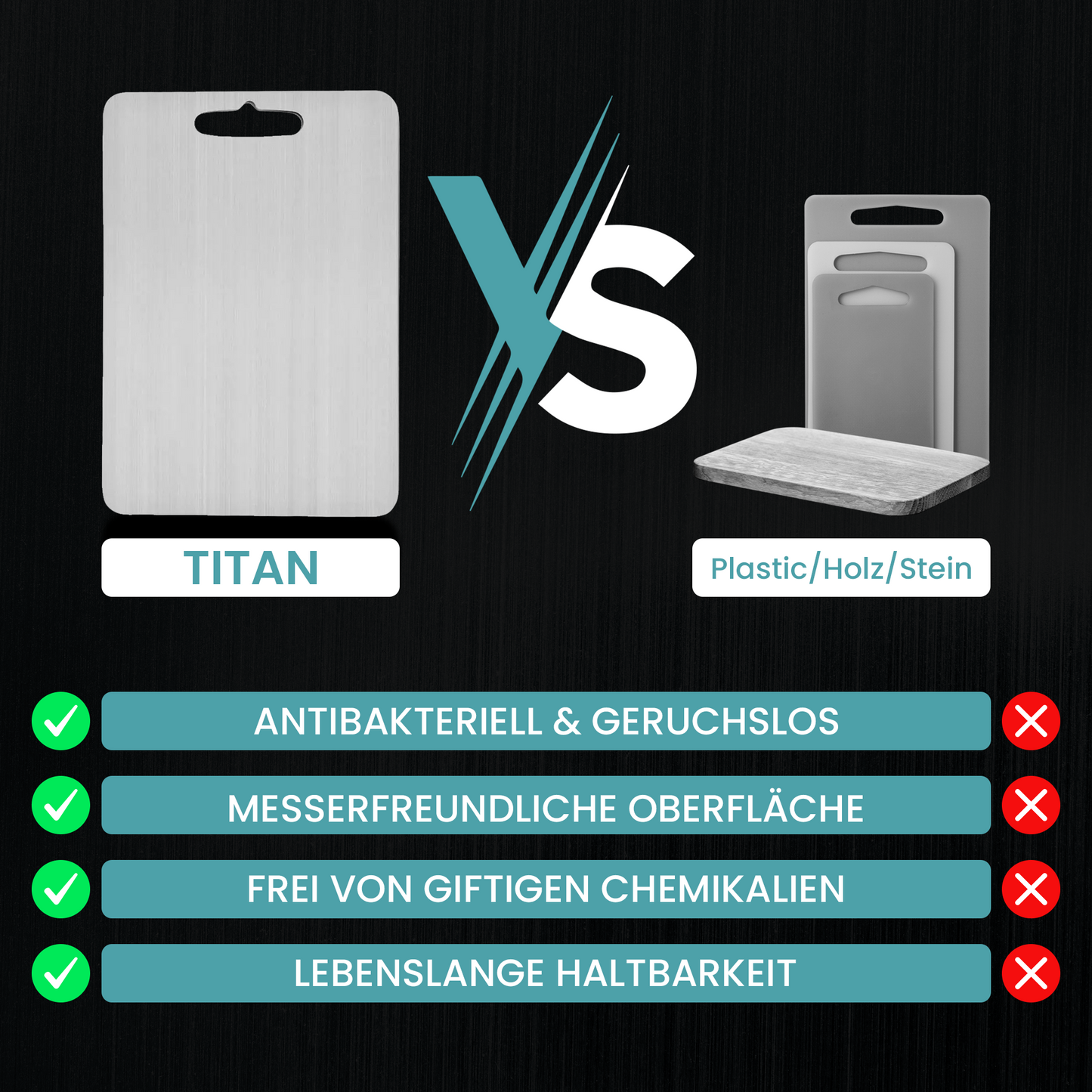 TitanCraft™ - 100%-Titan- Schneidebrett.