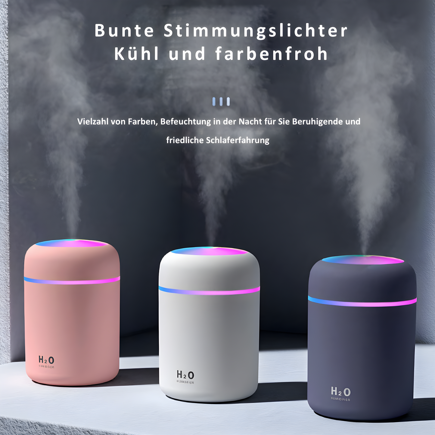 H2O Aura™ Luftbefeuchter – Farbenfroh und Funktional