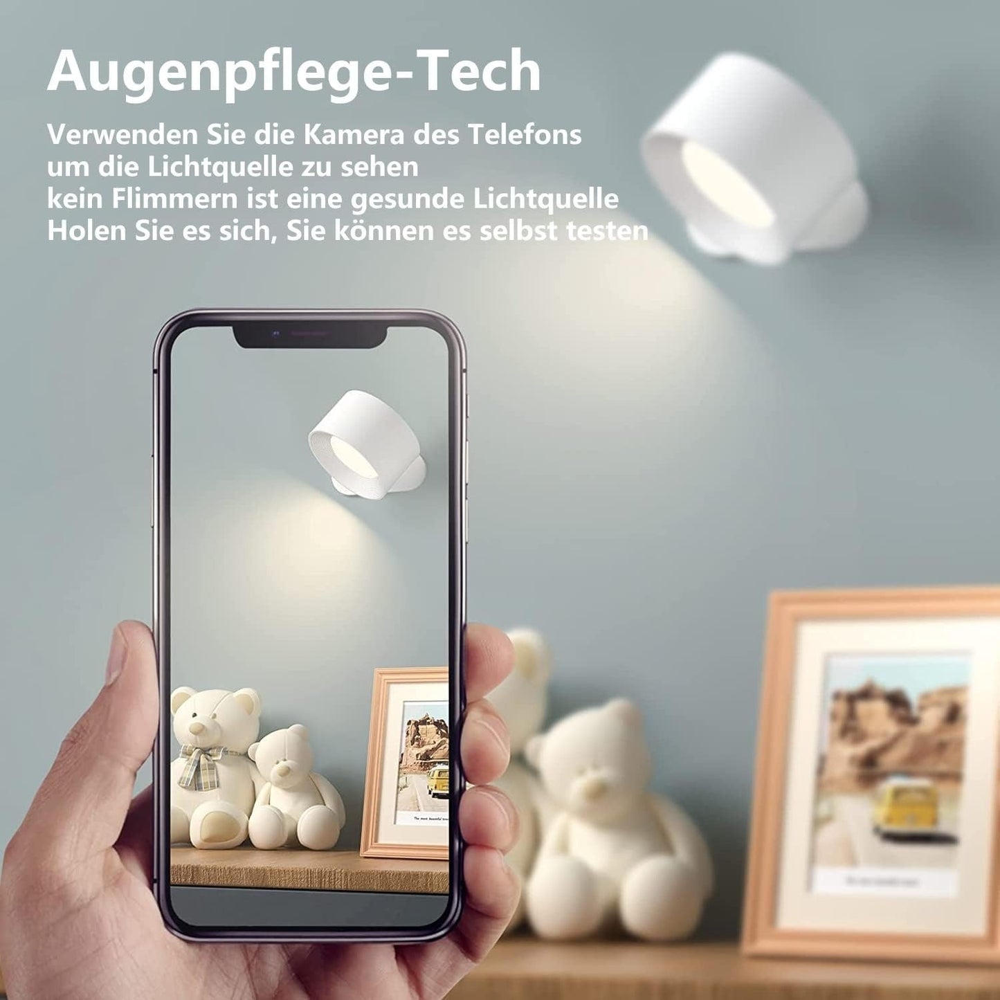 Eternity Glow: Kabellose LED-Wandleuchte für Heimwerkerbeleuchtung.